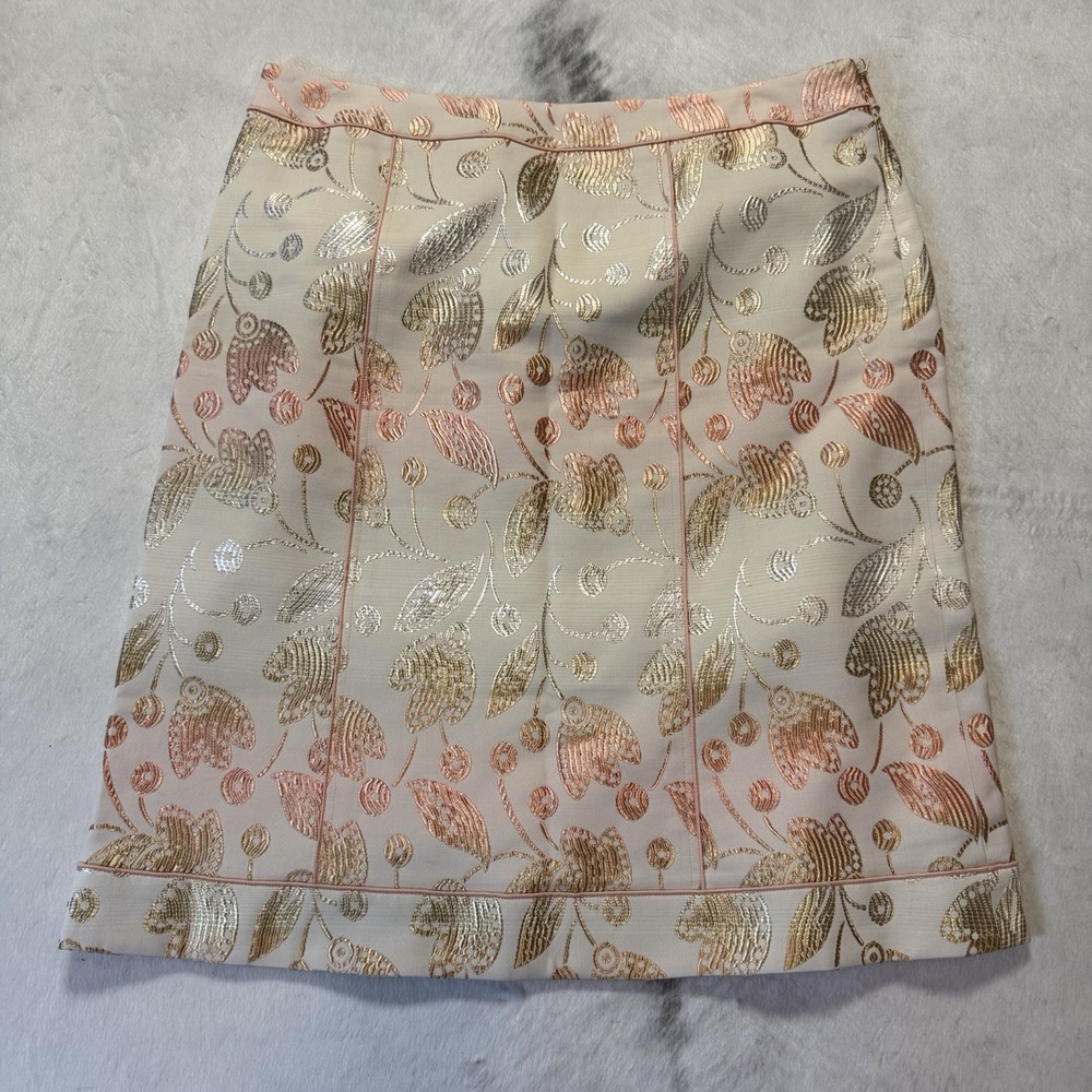 Carlisle Skirt Womens Size 14 Multicolor Floral Print Pencil Mini vtg